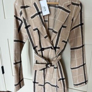 Plaid Belted Coat
